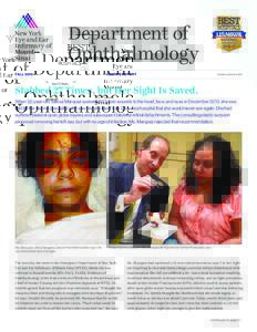 Department of Ophthalmology FALL 2016 CHAIR’S REPORT