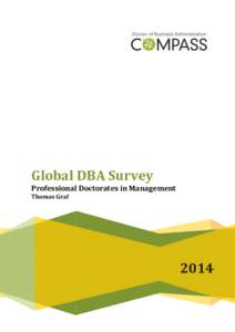 Global DBA Survey Professional Doctorates in Management Thomas Graf 2014