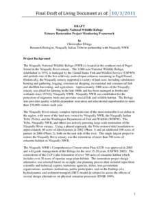 Microsoft Word - Nisqually NWR Draft Monitoring Framework 10.3.2011b.docx