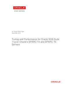 An Oracle White Paper September 2013 Tuning and Performance for Oracle SOA Suite 11g on Oracle’s SPARC T4 and SPARC T5 Servers
