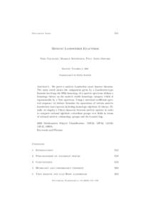 551  Documenta Math. Motivic Landweber Exactness Niko Naumann, Markus Spitzweck, Paul Arne Østvær