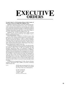 EXECUTIV E ORDERS Executive Order No. 138: Declaring a Disaster in the Counties of Erie, Essex, Warren, Wyoming and Contiguous Areas. WHEREAS, beginning on June 6, 2005, and continuing thereafter,
