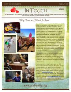 CCAI IN TOUCH NEWSLETTER  FEBRUARY 2015 IN TOUCH