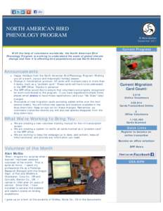 N.A. Bird Phenology Program E-Newsletter- December 2011