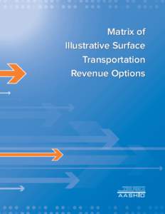 Matrix of lllustrative Surface Transportation Revenue Options  Matrix of Illustrative Surface Transportation Revenue Options