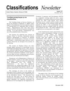 Classifications Newsletter No.10, English