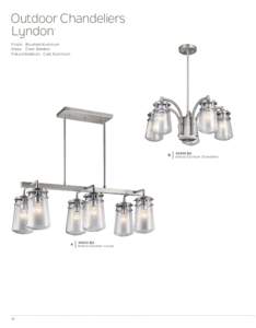 Outdoor Chandeliers Lyndon ™ Finish: Brushed Aluminum Glass: Clear Seeded