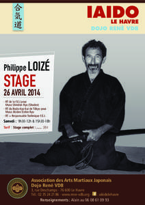 Iaido Philippe Loizé STAGE  26 AVRIL 2014