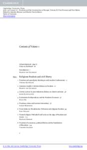 Cambridge University Press8 - Freedom and the Construction of Europe: Volume II: Free Persons and Free States Edited by Quentin Skinner and Martin Van Gelderen Table of Contents More information