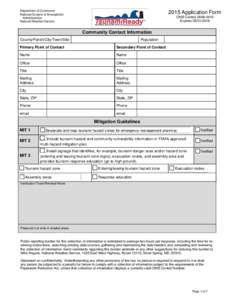Department of Commerce National Oceanic & Atmospheric Administration National Weather ServiceApplication Form