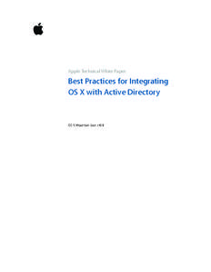 Apple Technical White Paper  Best Practices for Integrating OS X with Active Directory  OS X Mountain Lion v10.8