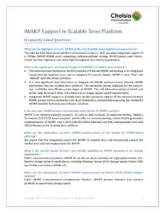 iWARP Support in Scalable Xeon Platform