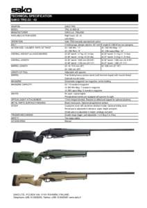 TECHNICAL SPECIFICATION SAKO TRG[removed]WEAPON SAKO TRG