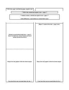 ↑ TOP of text, page 2 and following pages, aligned to line ↑ ↑ TOP of title, centered and aligned to line — page 1 ↑ ↑ Author(s) name(s), centered and aligned to line — page 1 ↑ Author affiliation(s), ema