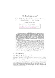 The DocStrip program  ∗ Frank Mittelbach Denys Duchier