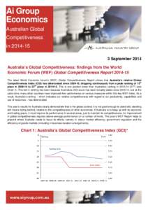 WEF[removed]Australian competitiveness summary