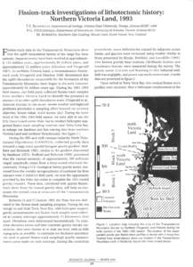 Fission-track investigations of lithotectonic history: Northern Victoria Land, 1993 T.F. REDFIELD, Department of Geology, Arizona State University, Tempe, ArizonaP.G. FITZGERALD, Department of Geosciences, Un
