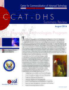 Center for Commercialization of Advanced Technology  CCAT-DH S Summary Review August 2014
