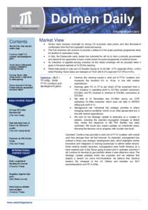 Glanbia 27th FEBRUARY 2013 Contents Market View: Italy remains centre stage