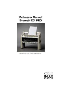 Embosser Manual Everest/ 4X4 PRO Manual_Ev4X4_1239_R1202A_eng)  Contents