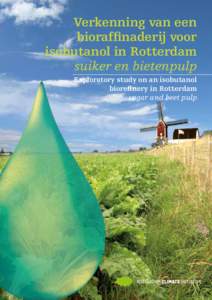 Verkenning van een bioraffinaderij voor isobutanol in Rotterdam suiker en bietenpulp Exploratory study on an isobutanol biorefinery in Rotterdam