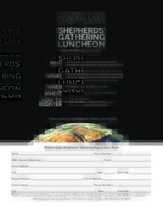 THE FRIENDS OF ISRAEL  WINONA LAKE PROPHECY CONFERENCE  SHEPHERDS’