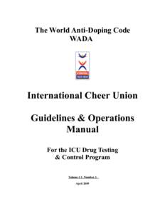 ICU Guidelines for Drug Testing & Control Program