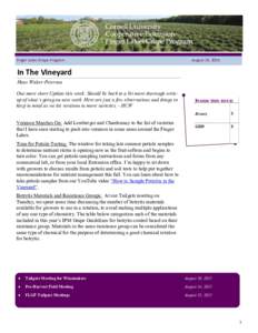 Finger Lakes Grape Program  August 13, 2015 In The Vineyard Hans Walter-Peterson
