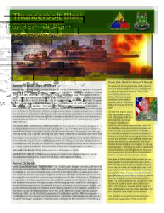 Thunderbolt Blast Monthly Armor School Newsletter Vol. 1, Issue 1 AUGUSTArmor School Lines of Effort