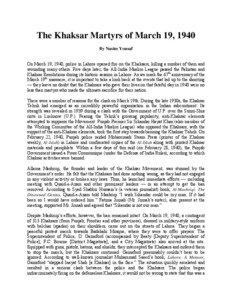 Khaksars / Inayatullah Khan Mashriqi / Al-Islah / Lahore Resolution / Bahadur Yar Jung / Islah / Sikandar Hayat Khan / All-India Muslim League / Lahore / Pakistan Movement / Asia / Pakistan