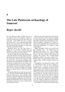 8  The Late Pleistocene archaeology of