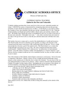 Microsoft Word - Catholic Social Teaching Option for the Poor rev. 7.12