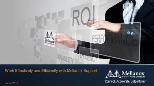 Work Effectively and Efficiently with Mellanox Support June, 2013 Purpose & Scope  Purpose This presentation comes to provide you with effective guidelines and advice to work productively with our