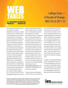 WEB TABLES U.S. DEPARTMENT OF EDUCATION MARCH 2013 NCES[removed]