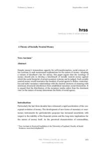 Volume 3, Issue 2  September 2008 hrss hamburg review of social sciences