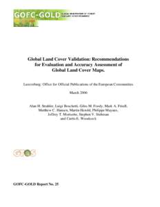 Global Land Cover Validation “Best Practices” Outline
