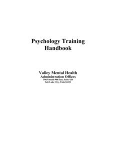 Psychology Training Handbook