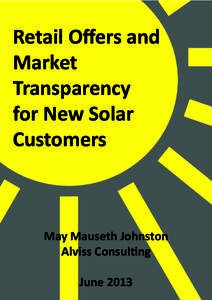 Microsoft Word - Retail offers and market transperancy for solar customers June 2013.docx