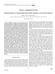 NeuroImage 12, 478 – [removed]doi:[removed]nimg[removed], available online at http://www.idealibrary.com on RAPID COMMUNICATION Representation of Manipulable Man-Made Objects in the Dorsal Stream Linda L. Chao and Al