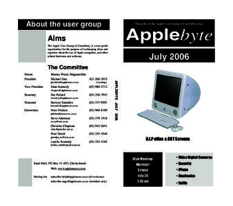About the user group  Applebyte Magazine of the Apple User Group of Canterbury Inc  Aims