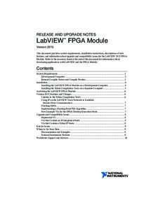 LabVIEW FPGA Module Release and Upgrade Notes - National Instruments