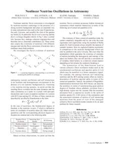 Nonlinear Neutrino Oscillations in Astronomy PEHLIVAN, Y. BALANTEKIN, A. B.  KAJINO, Toshitaka