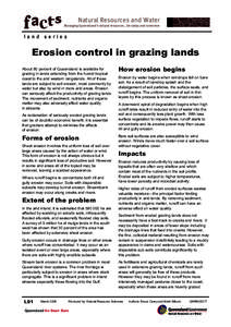Erosion control in grazing lands