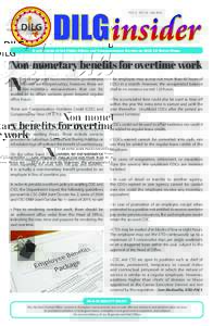 VOL.4 - NOJulyA publication of the Public Affairs and Communication Service on DILG LG Sector News Non-monetary benefits for overtime work