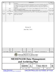 Spacecraft / Discovery Program / Spaceflight / Missions to Mercury / MESSENGER / Planetary Data System / Mercury / NEAR Shoemaker