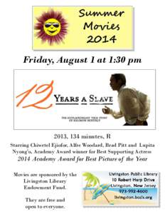 2014 summer movies - 12 YEARS A SLAVE