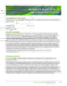 Agriculture and Forestry Business Plan (April 2016)