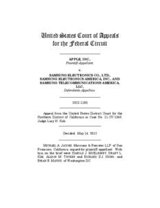 United States Court of Appeals for the Federal Circuit __________________________ APPLE, INC., Plaintiff-Appellant, v.