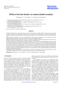 QPOs in the time domain: an autocorrelation analysis
