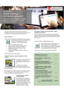 Getting Mobile!  Mobile Learning mit Adobe Captivate 8 Erstellen Sie mobile Lerninhalte mit Adobe Captivate 8 – im Responsive Design für